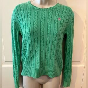 Lilly Pulitzer Vibrant Green Cable Knit Sweater